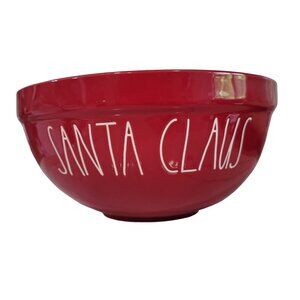 Rae Dunn Artisan Collection By Magenta Red "Santa Claus" Ceramic Bowl